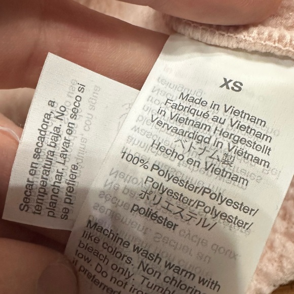 J. Crew Light Pink Sherpa Half Zip Pullover Sweater XS Valentines Winter Cozy - Picture 4 of 6